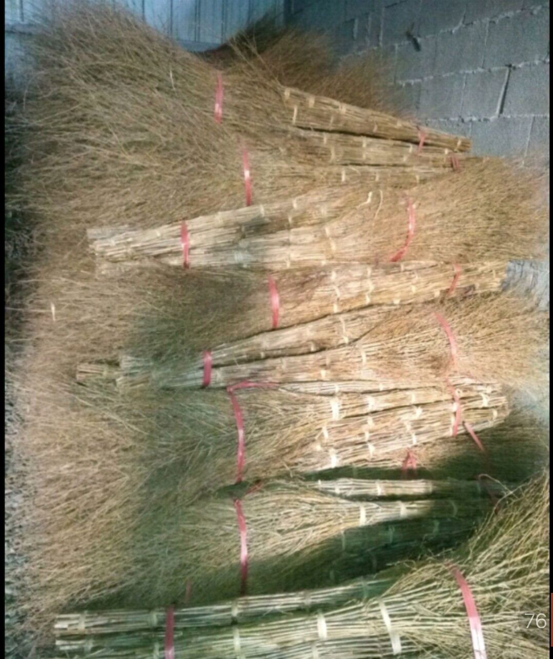 湖南竹子,柔性好,枝条分布均匀是理想的好扫把资源吧