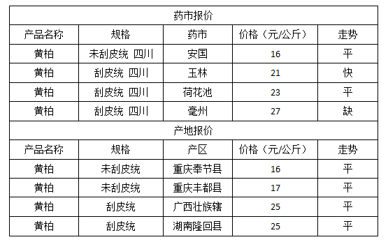 黄柏临近产新 多商关注后市行情