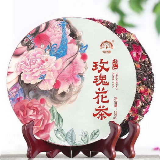 滇红工夫 【满6片多送1片】网红爆款滇红玫瑰花茶 200g/饼